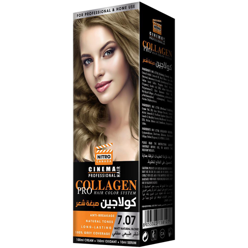 Nitro Canada HAIR COLOR SYSTEM Matt Natural Blonde 7.07 100*150*10
